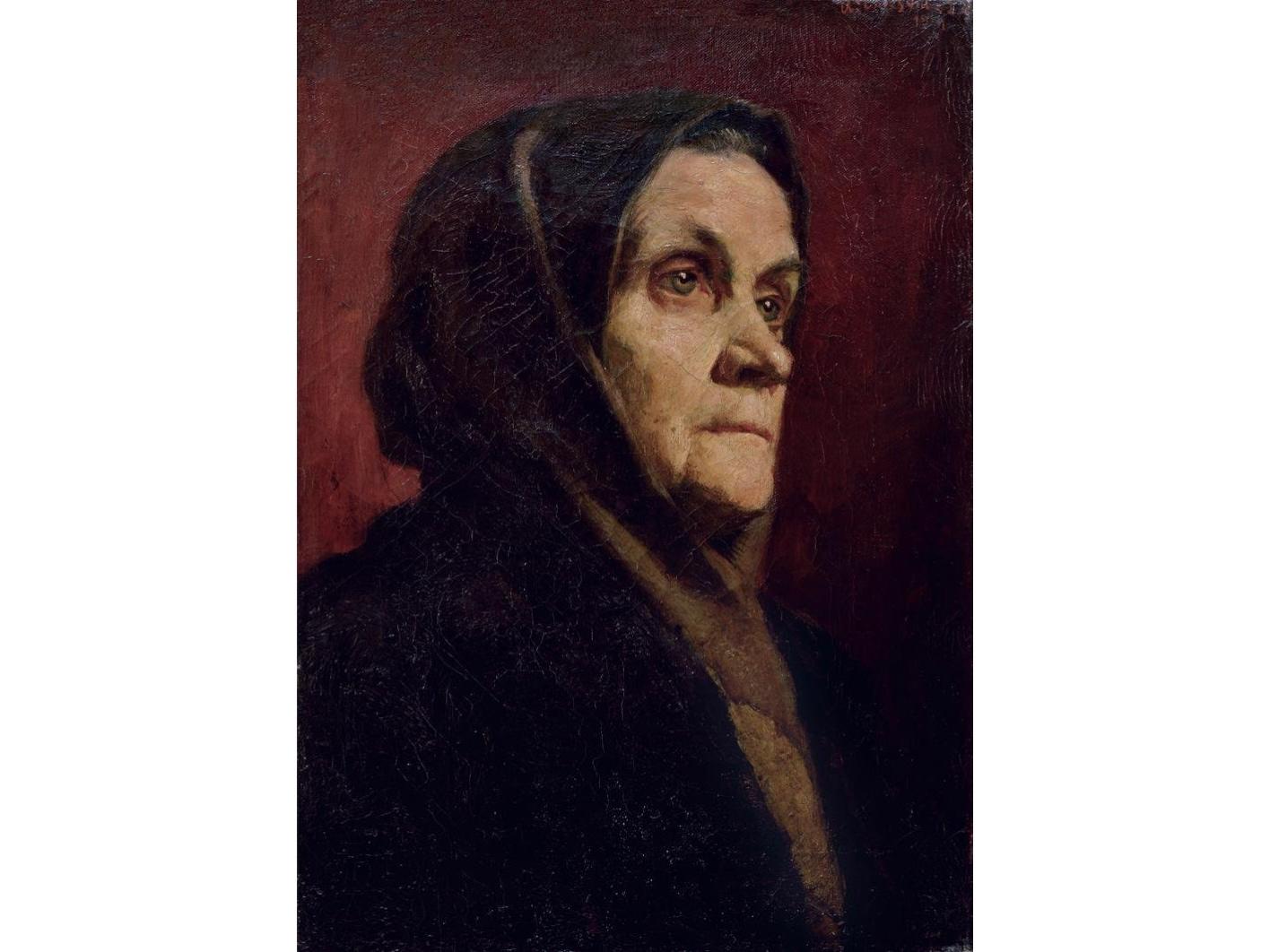 Женский портрет. Этюд к картине «Дороги войны». И.С. Глазунов