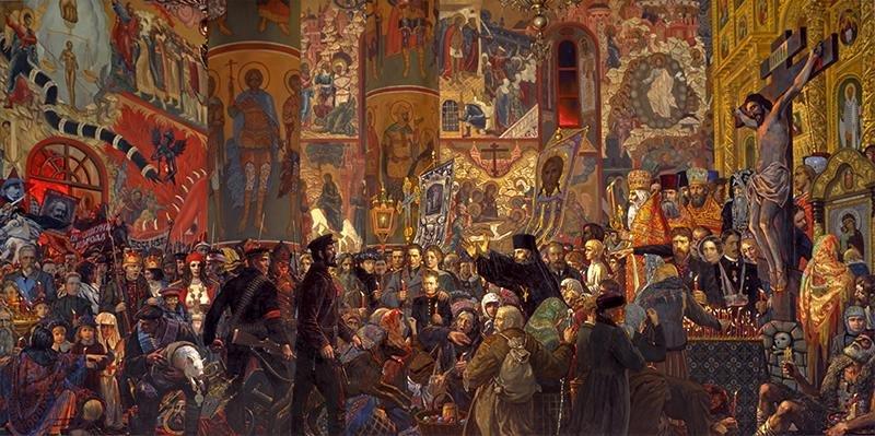 Разгром храма в Пасхальную ночь. И.С. Глазунов