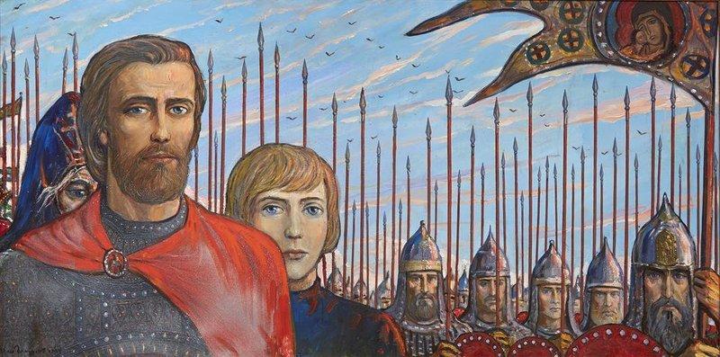 Князь Дмитрий Донской. На рассвете. 
Хан Мамай. И.С. Глазунов