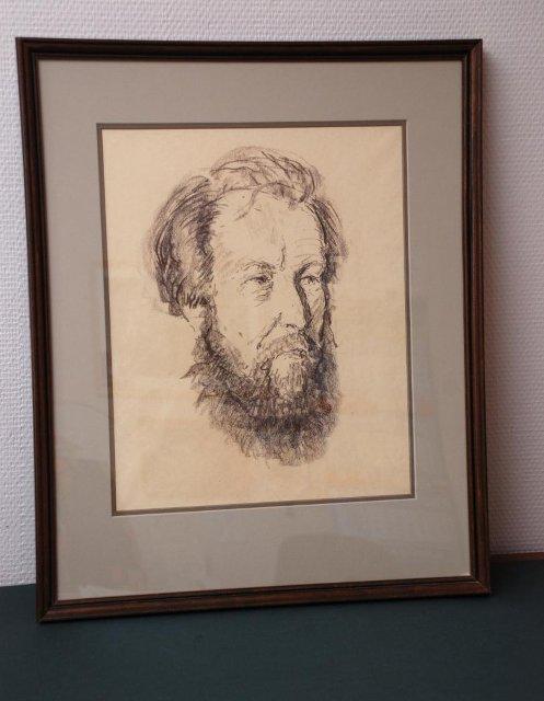 Портрет А.М. Солженицына. 3 мая 1975г. Климов Е.Е.