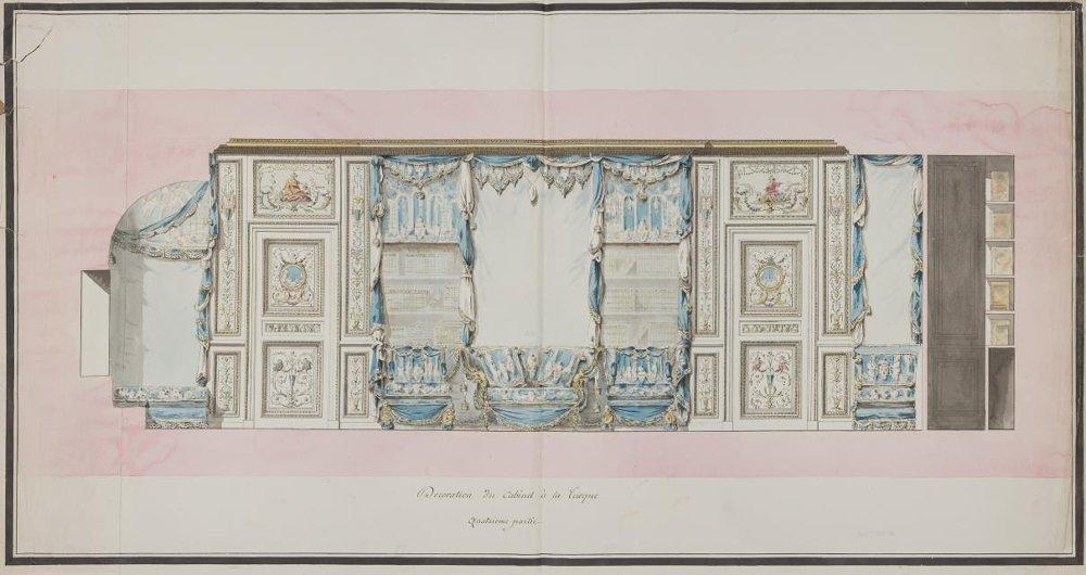 Чертеж. Проект убранства Турецкого кабинета. Четвертая часть. 1790-е. Депре Л.-Ж. (?)