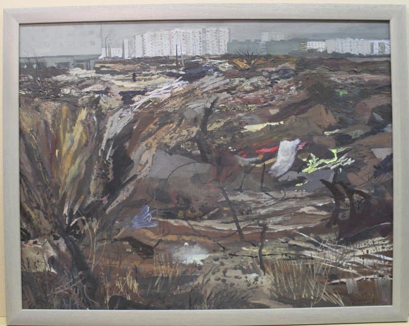 Лист из серии «Москва и окружающая среда». 1990 Свалка под строительство. Кирилло А.А.