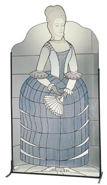 Фигура из стекла. "Статс-дама Двора Екатерины II графиня П.А. Брюс, сестра фельдмаршала П.А. Румянцева-Задунайского" 1999 г. Савельева Л.И.