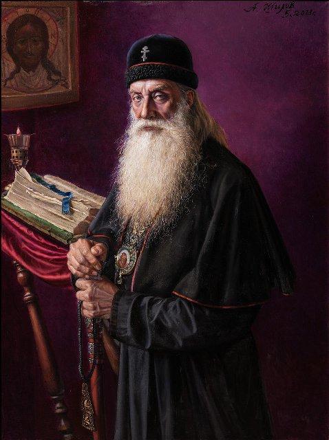 Картина. Предстоятель Русской Православной старообрядческой церкви Митрополит Корнилий. 05.2018. Шилов А.М.