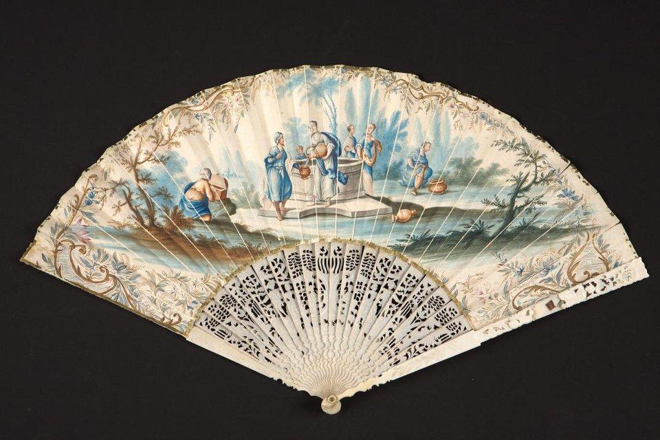 Веер plie «Елеазар и Ревекка». Около 1780 года.