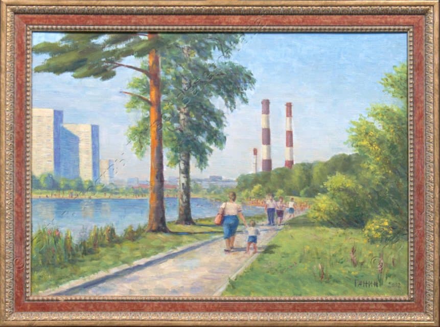 Картина. "Мой 10 микрорайон" 2002 г. Ганин П.А.