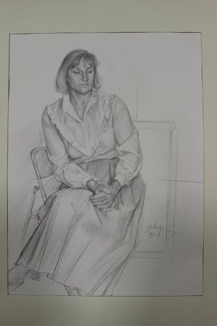 Серия «Портреты современников».Портрет жены.
1990. Масютин Ю.И.