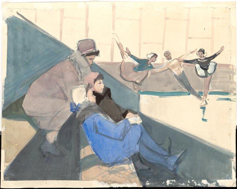 На тренировке. 1971. Осипова Т.А.