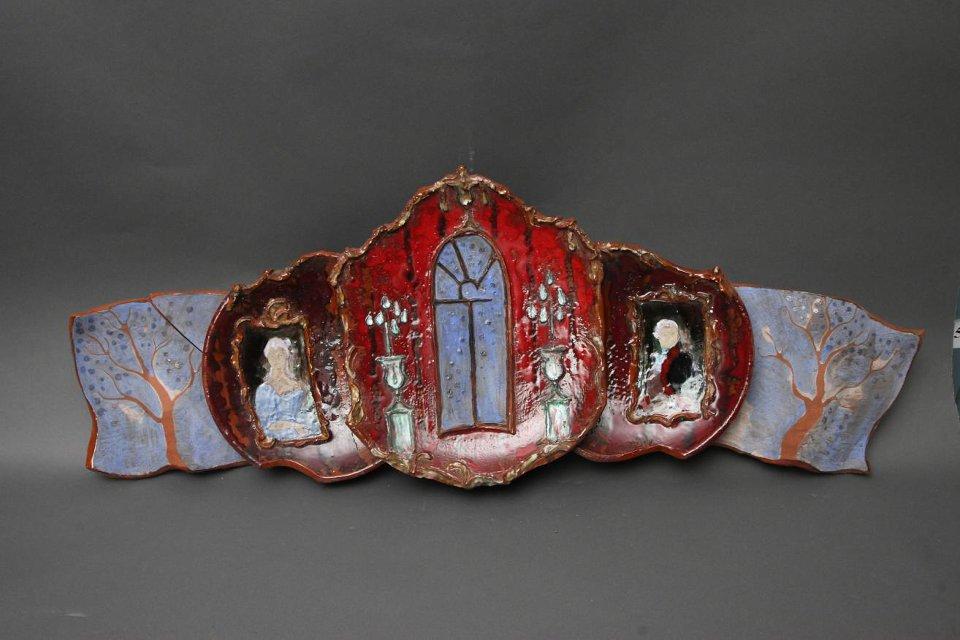 Пласт декоративный "Воспоминание о Кусково" 1980 г. Куприянова Н.М.