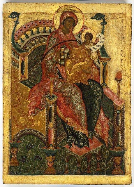 Икона. "Богоматерь Гора Нерукосечная" Середина XVI века