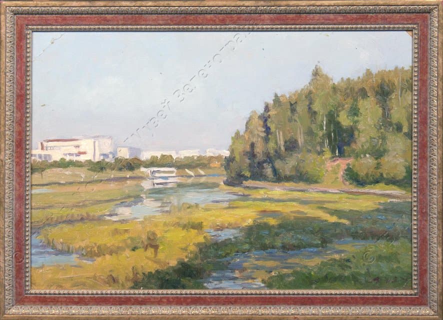 Этюд. "Заросший пруд" кон.1980-х гг. Науменко Г.Ф.