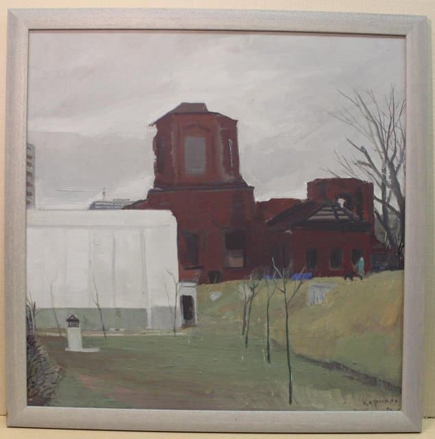 Лист из серии «Москва и окружающая среда». 1990 Церковь Троицы в Конькове. Кирилло А.А.