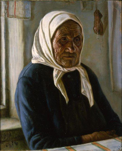 Картина. Тётя Варя. 1984 г. Шилов А.М.