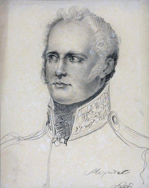 Рисунок. "Портрет императора Александра I". Конец 1820-х г.г. Алио А.