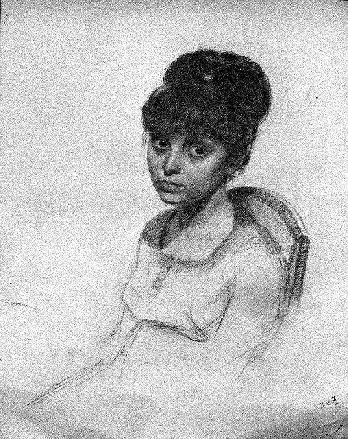 Рисунок. Таня. 1967 г. Шилов А.М.