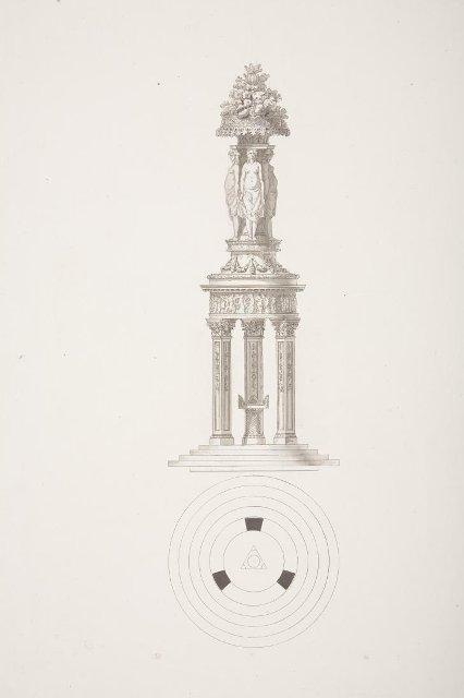 Чертеж. Проект двух фонтанов. 1790-е. Депре Л.-Ж.