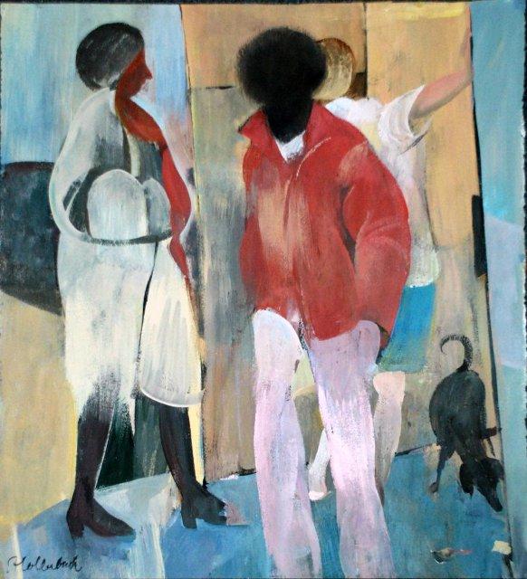 «Трое и собака, которых я увидел на Вес-Энд Авеню». Б.д. Голлербах С.Л.