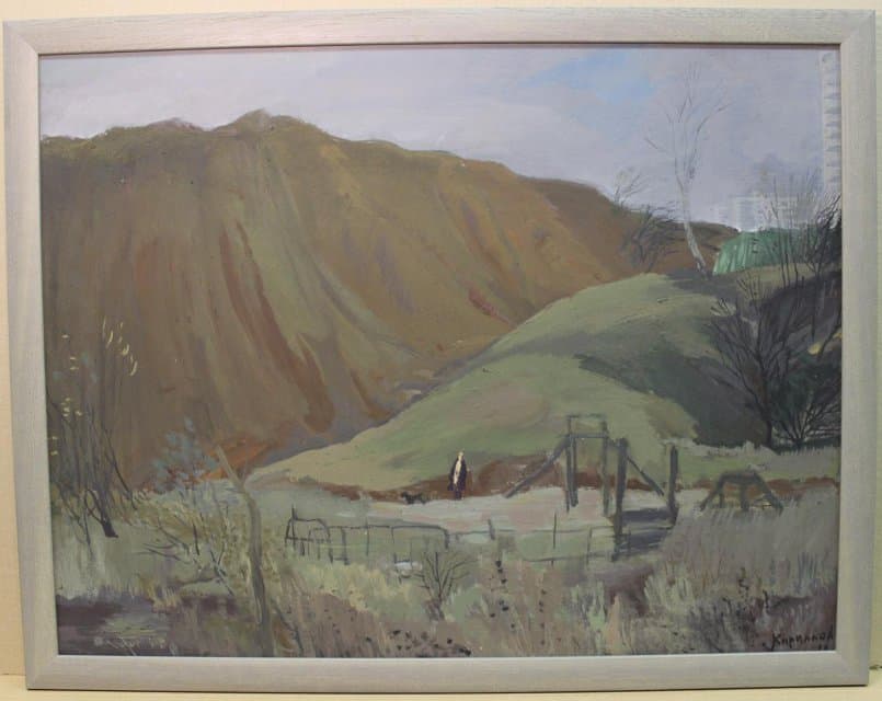 Лист из серии «Москва и окружающая среда». 1990 Земля для стройки. Кирилло А.А.