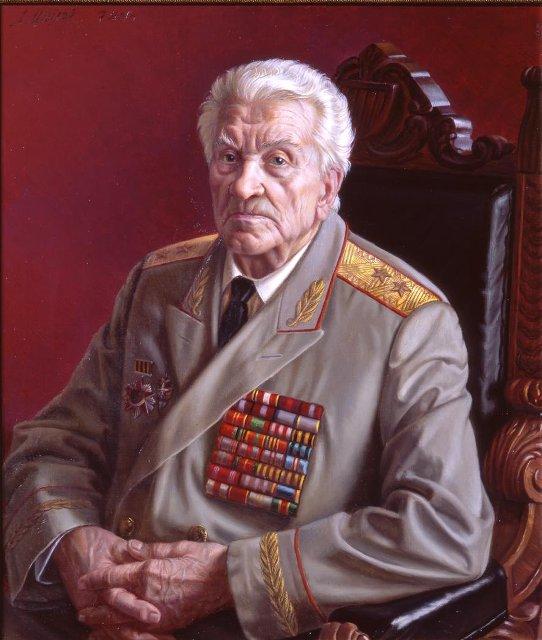 Картина. Устинов Иван Лаврентьевич, участник Великой Отечественной войны (руководитель военной контрразведки в 1970-73 гг.). 07.2013 г. Шилов А.М.