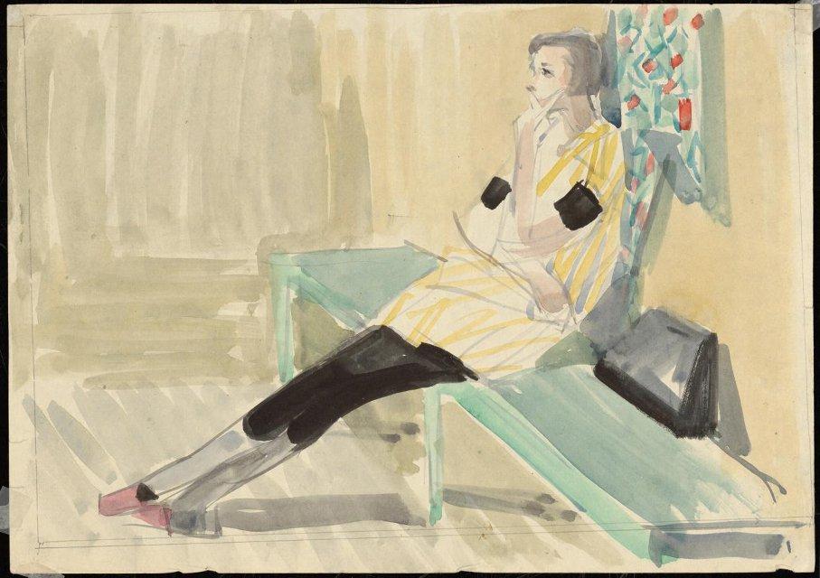 Смотрят репетицию.Из серии "За кулисами Большого театра". 1968. Осипова Т.А.