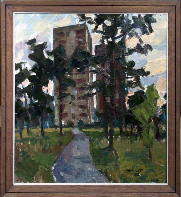 Картина. "22 июня - 5 район" 1972 г. Соломатин Г.М.