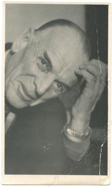 Фотография ч/б. К.Г.Паустовский, головной портрет. Москва. 1959г. Подлинник. 1959 г. Флаксерман Н.