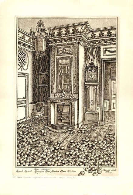 Кусково. Вседневная опочивальня Дворца. 1989 г. Власов В.И.