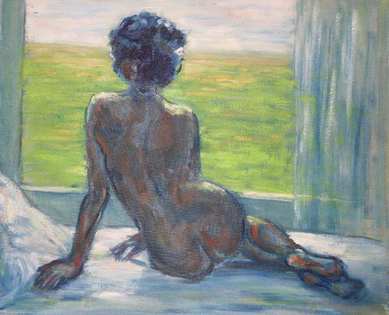 Обнаженная у окна. Портрет. 1960-е-1970-е гг.(?). Воронина А.