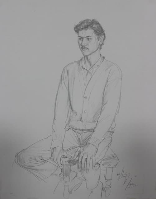 Серия «Портреты современников».Портрет Володи.
1990. Масютин Ю.И.