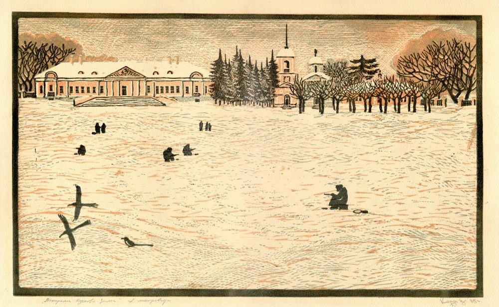 Панорама Кускова. Зима. 1985 г. Клеруа В.Г.