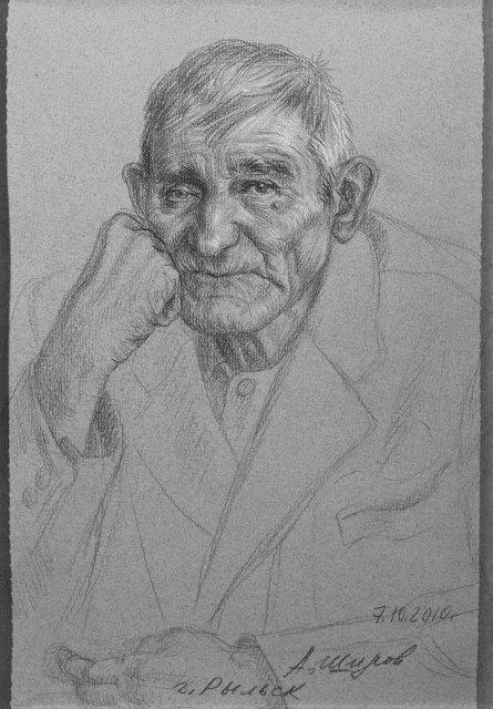 Рисунок. Старик. 2010 г. Шилов А.М.
