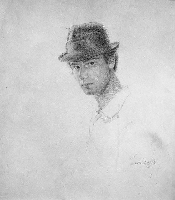 Рисунок. Автопортрет 1965 г. 1965 г. Шилов А.М.