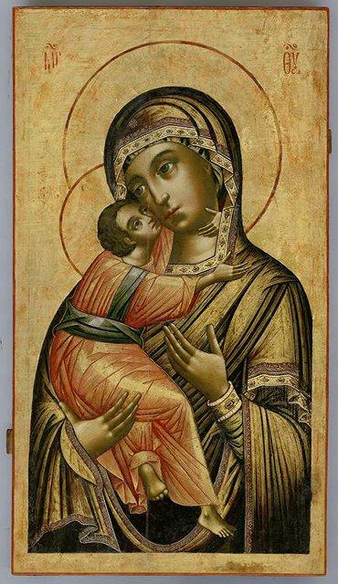 Икона. "Богоматерь Владимирская" Конец XVII века