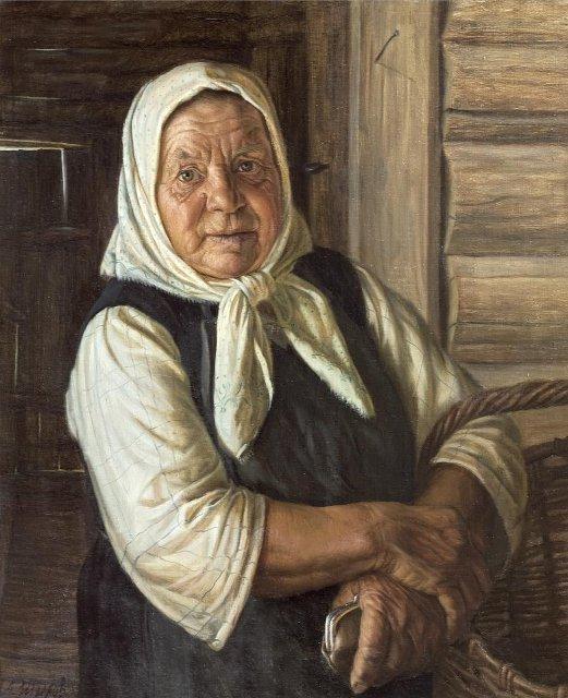 Картина. С базара. 1981 г. Шилов А.М.