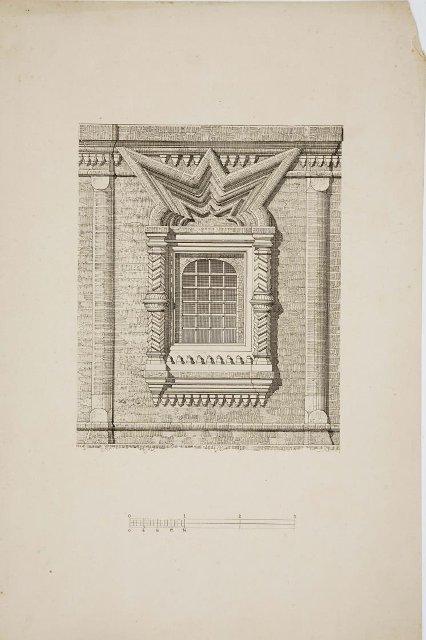 Среднее окно апсиды северного придела храма Живоначальной Троицы в Останкине. Копия с архитектурного рисунка Н.В. Султанова и А.И. Дитриха. 1890-е. Неизвестный автор