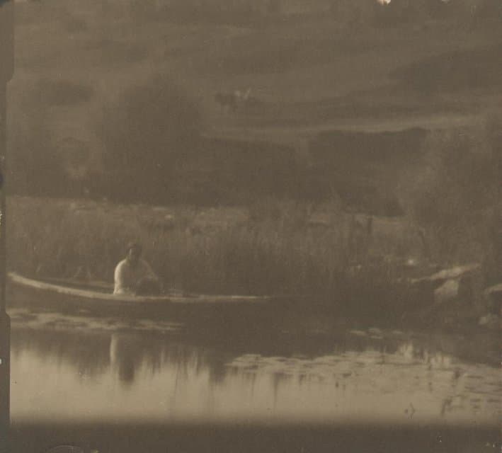 Фотография. В лодке Н.П.Андреев. 1924. Улитин В.И.