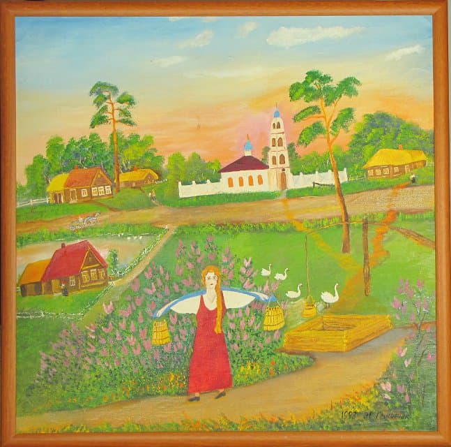 Картина. Машенька у колодца. 1993. Григорьев В.В.