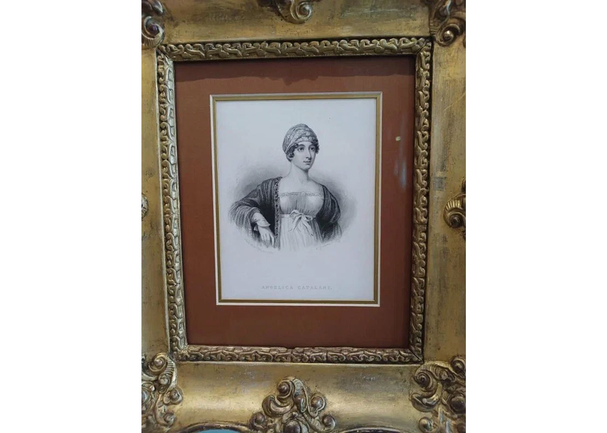Портрет А. Каталани. 1838. У. Гритбетч с ориг. Клары Мари Поп 1813. Гравюра резцом и пунктиром на стали